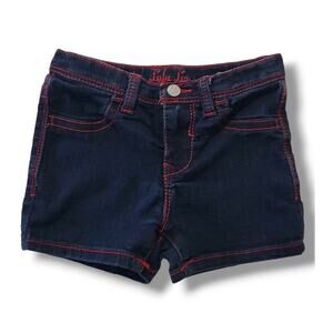 Lulu Luv girls blue dark was jean shorts  - size 6